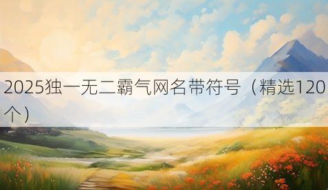 2025独一无二霸气网名带符号(精选120个)