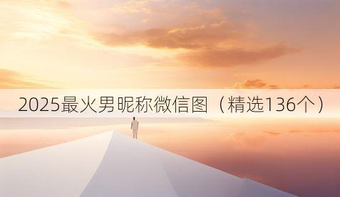 2025最火男昵称微信图(精选136个)