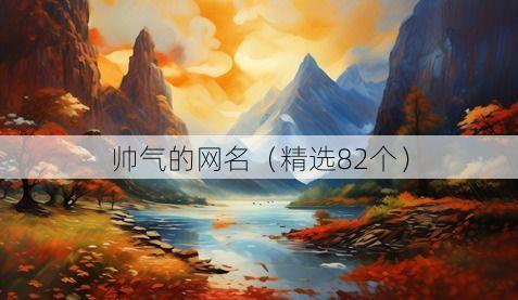 帅气的网名(精选82个)