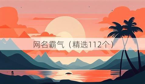 网名霸气(精选112个)