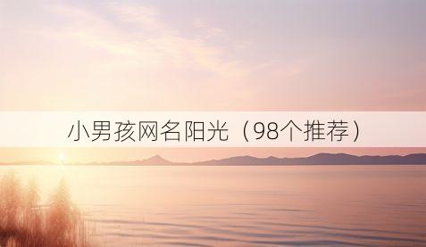 小男孩网名阳光(98个推荐)