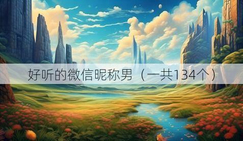 好听的微信昵称男(一共134个)