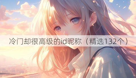 冷门却很高级的id昵称（精选132个）