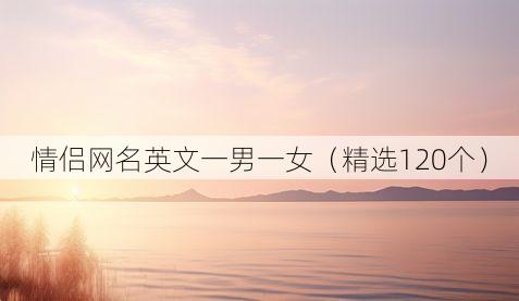 情侣网名英文一男一女(精选120个)