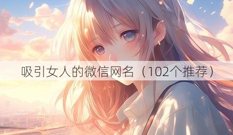 吸引女人的微信网名（102个推荐）
