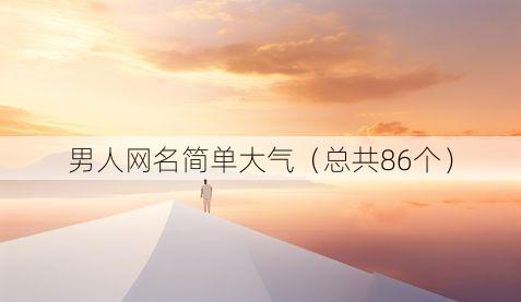 男人网名简单大气（总共86个）