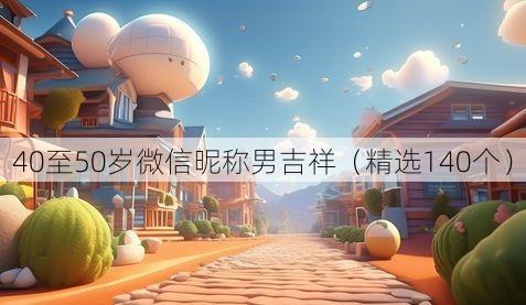 40至50岁微信昵称男吉祥(精选140个)