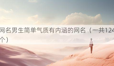 网名男生简单气质有内涵的网名(一共124个)