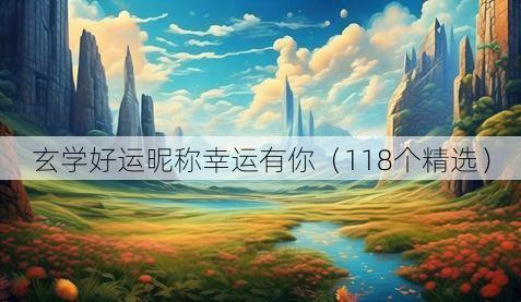 玄学好运昵称幸运有你(118个精选)