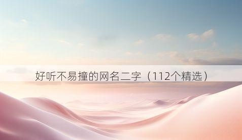 好听不易撞的网名二字（112个精选）