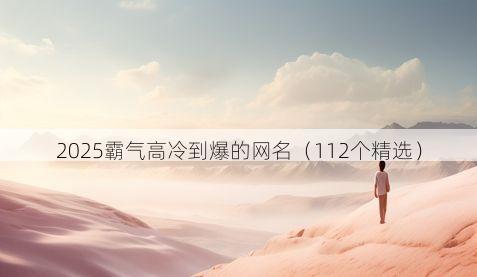 2025霸气高冷到爆的网名(112个精选)