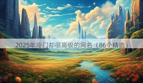 2025年冷门却很高级的网名(86个精选)