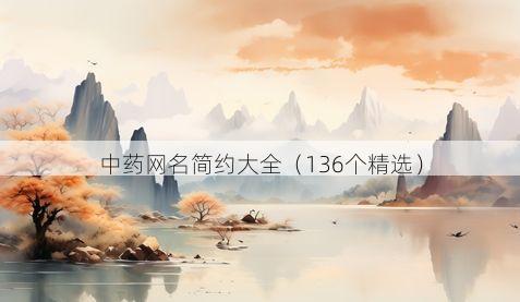 中药网名简约大全(136个精选)