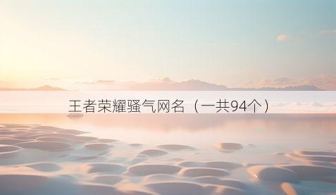 王者荣耀骚气网名（一共94个）