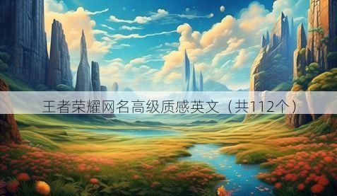 王者荣耀网名高级质感英文(共112个)