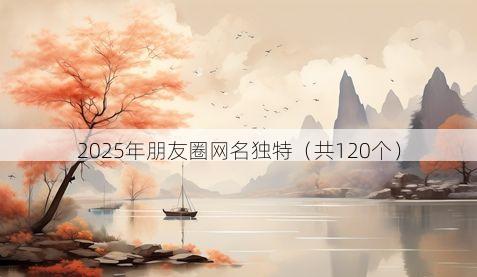 2025年朋友圈网名独特(共120个)