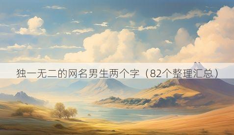 独一无二的网名男生两个字(82个整理汇总)