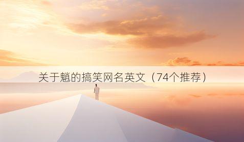 关于魈的搞笑网名英文(74个推荐)