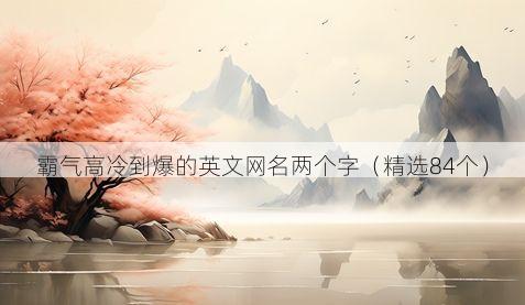 霸气高冷到爆的英文网名两个字(精选84个)