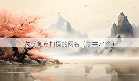 关于随意拍摄的网名(总共74个)