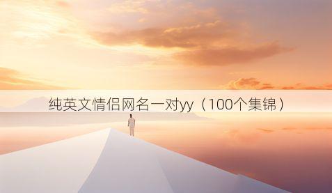 纯英文情侣网名一对yy(100个集锦)