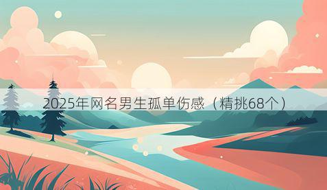 2025年网名男生孤单伤感(精挑68个)