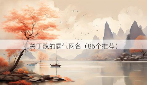 关于魏的霸气网名(86个推荐)