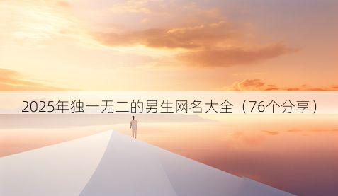 2025年独一无二的男生网名大全（76个分享）