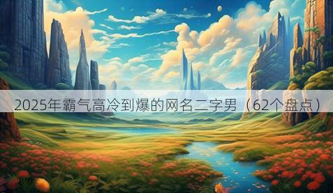 2025年霸气高冷到爆的网名二字男(62个盘点)