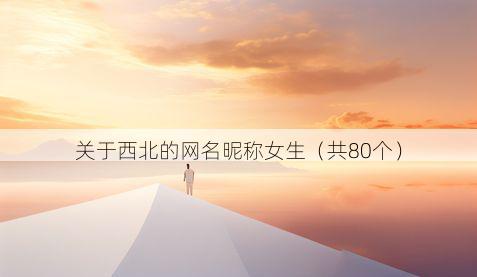 关于西北的网名昵称女生(共80个)