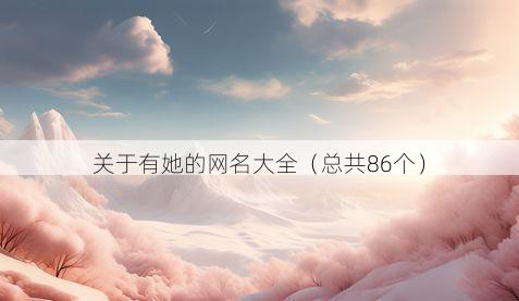 关于有她的网名大全（总共86个）