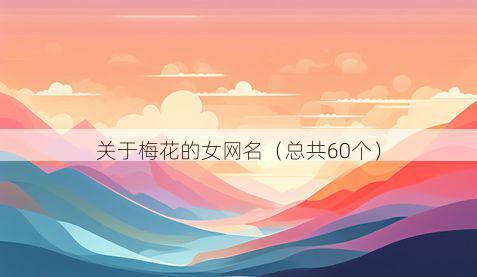 关于梅花的女网名（总共60个）