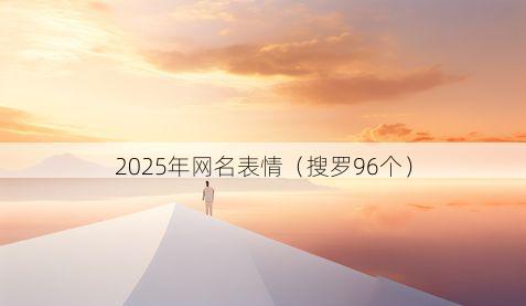 2025年网名表情(搜罗96个)
