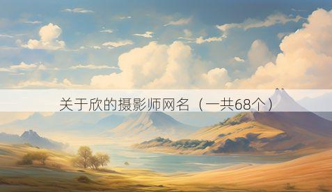 关于欣的摄影师网名（一共68个）