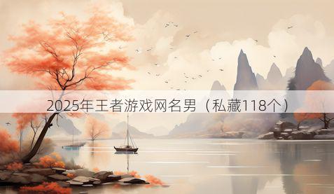 2025年王者游戏网名男（私藏118个）